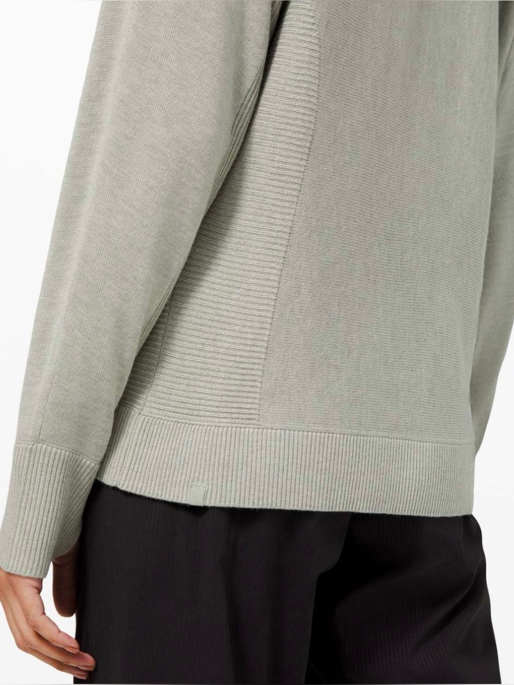 Lululemon Cashlu Knit Pullover Heathered Green Fern Quiet Luxury Sweater 8 H29 - Picture 2 of 11